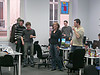 bK team fighting against .gR team